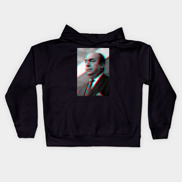 Pablo Neruda Kids Hoodie by TheLiterarian